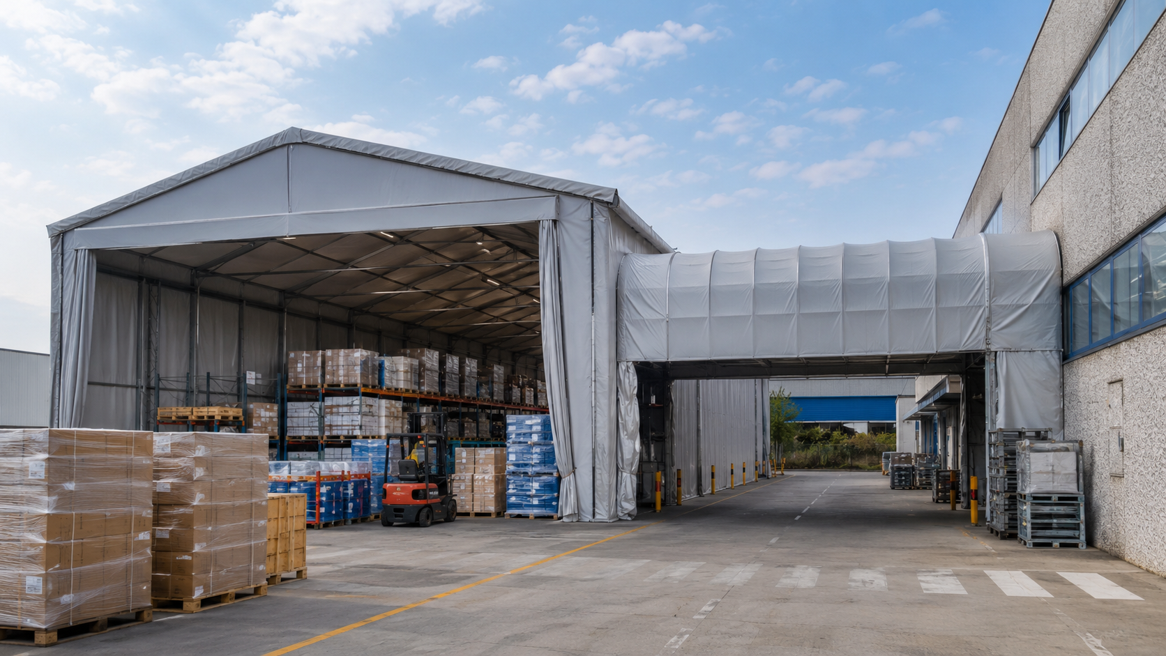 Logistica industriale: come ottimizzare gli spazi con capannoni mobili e tunnel in PVC